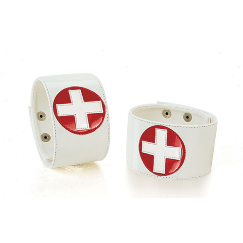 PLEASER ANKLE CUFF-204 ANKLE CUFF-204 White/Red Pat